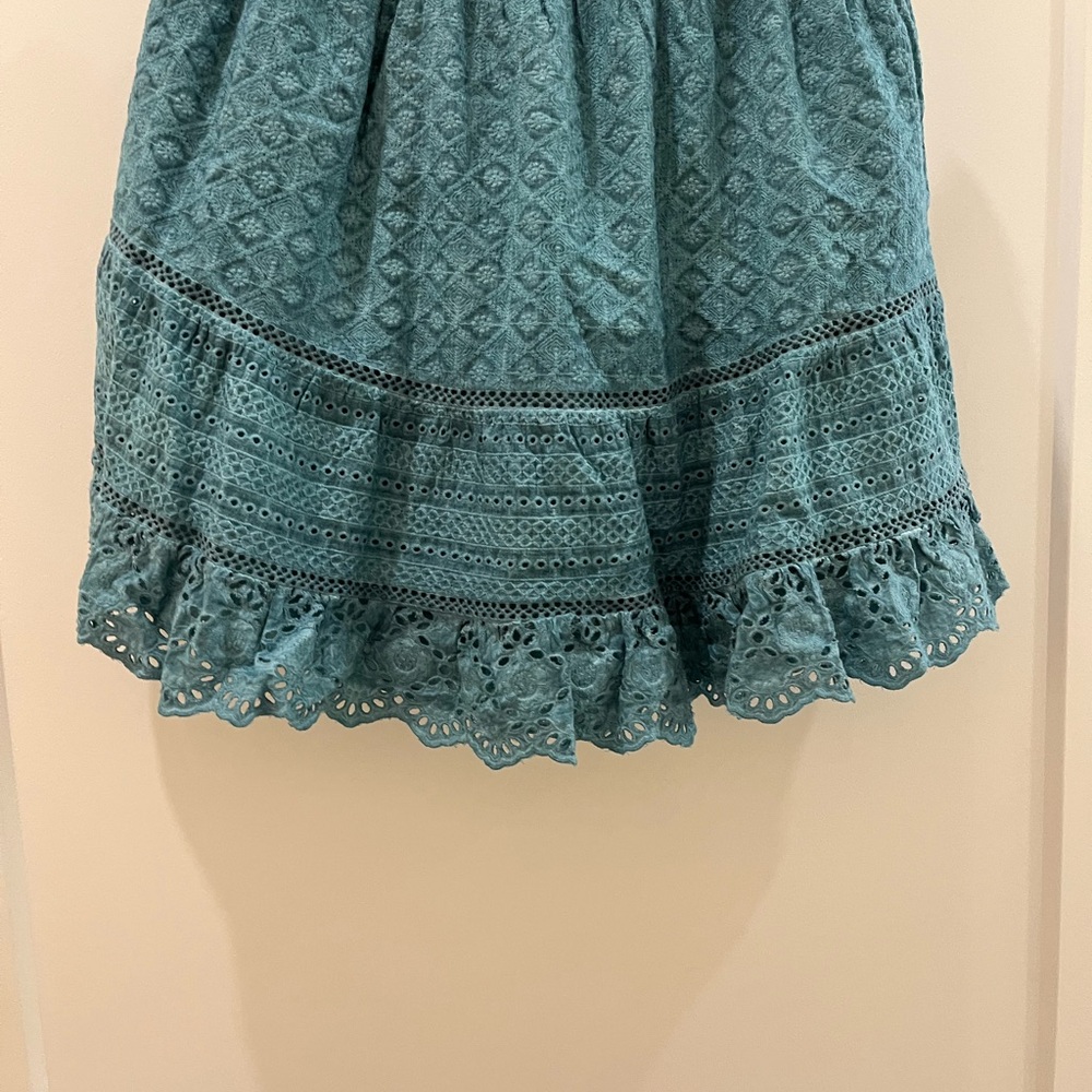 Elegant Teal Lace Skirt